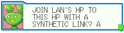 Mr. Prog: ''JOIN LAN'S HP TO THIS HP WITH A SYNTHETIC LINK? A''